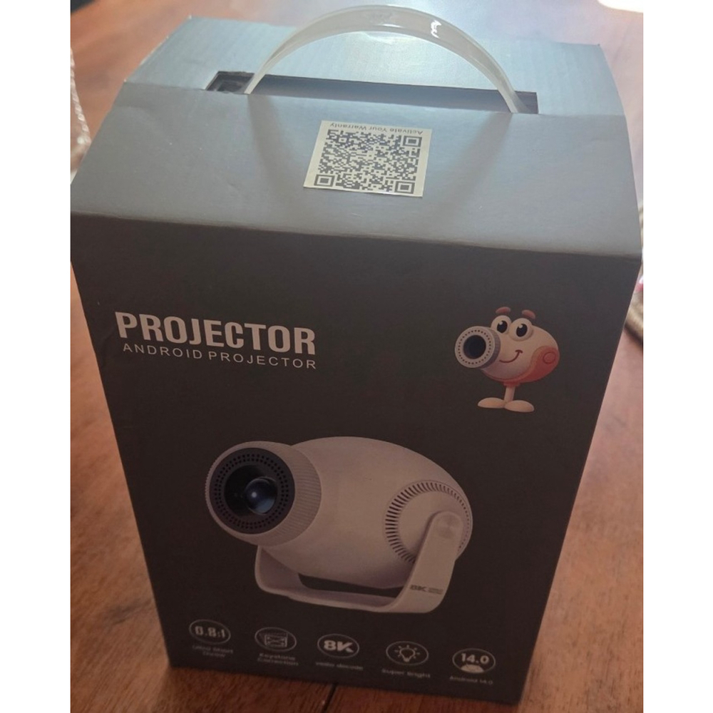 Smart Mini Projector with Android 14 OS, 1080P/4K/8K Video Decoding, WiFi - Picture 9 of 9